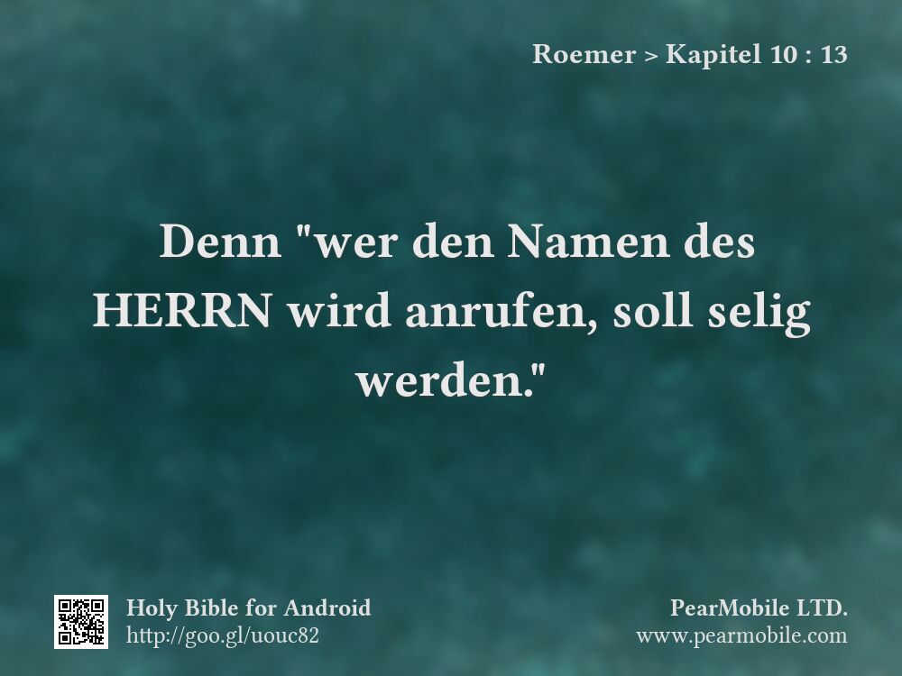 Roemer, Kapitel 10:13